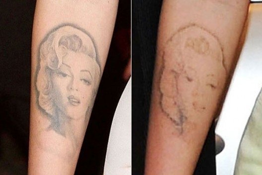 No caso da atriz Megan Fox, relacionamentos não têm nada a ver com a decisão de retirar sua tatuagem. A atriz possuía Marilyn Monroe em seu braço e retirou-a por achar que a imagem não atraia boas energias.